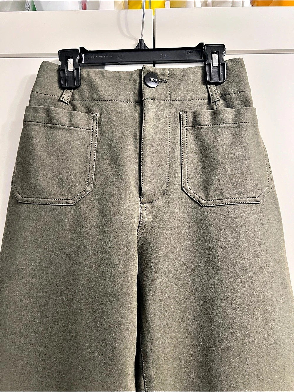 Maeve The Colette Wide Leg Pants in Green Waist 24 Like New - Picture 3 of 16
